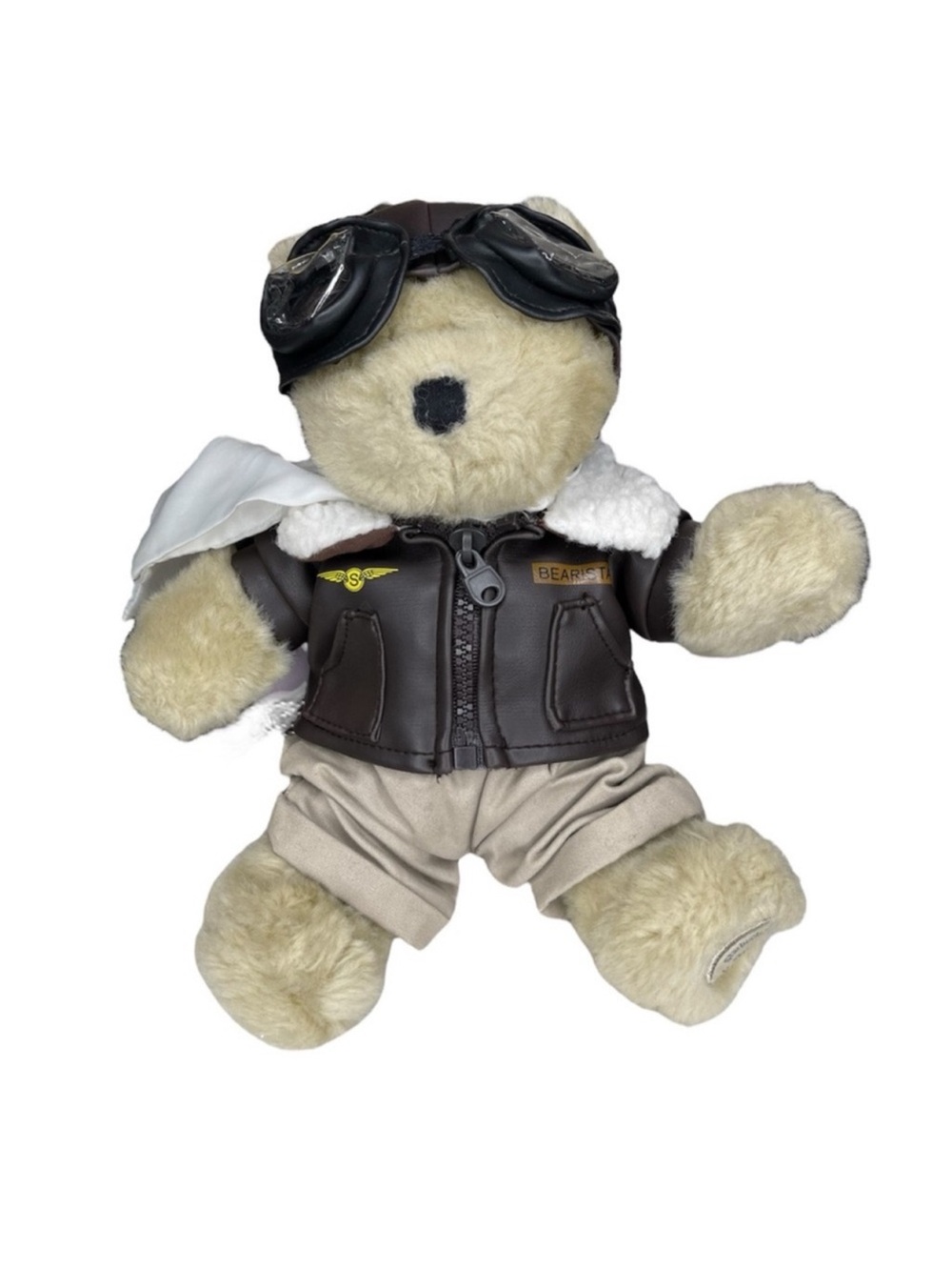 Starbucks Bearista Aviator Teddy Bear Plush – Leather Jacket & Goggles